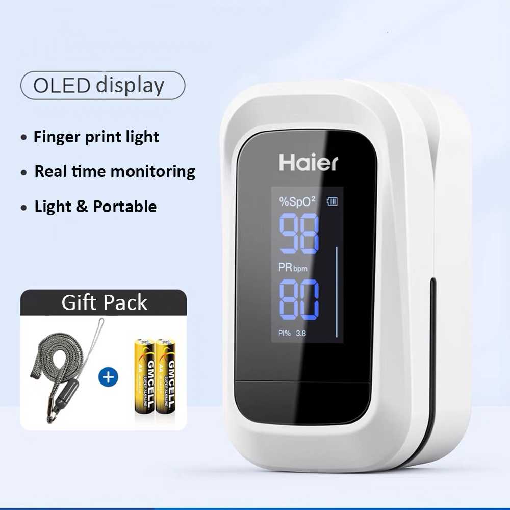 haier finger clip medical oximeter heart rate monitor
