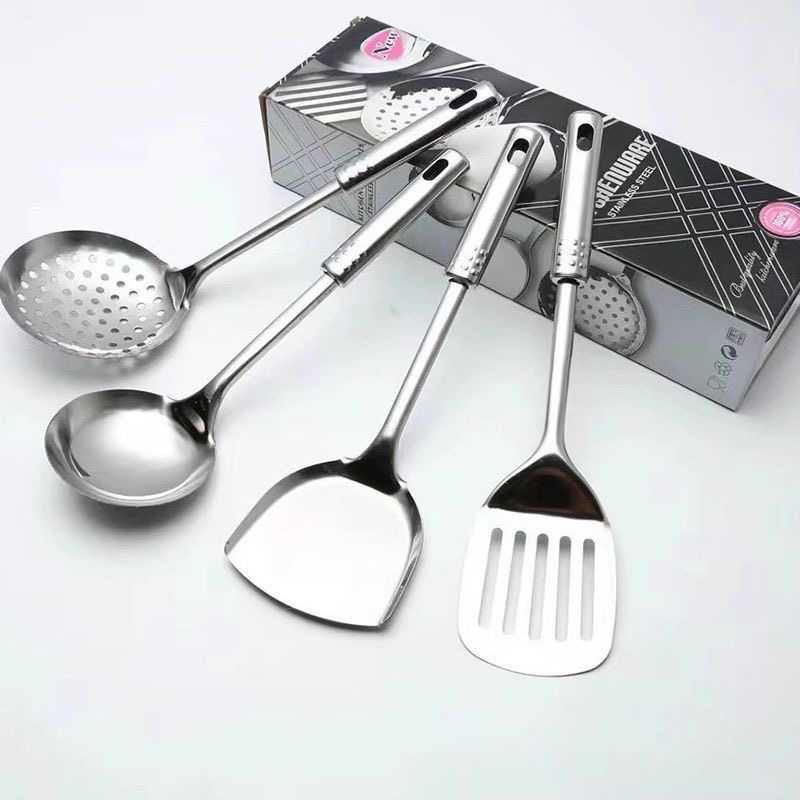 Stainless steel thickened spatula set