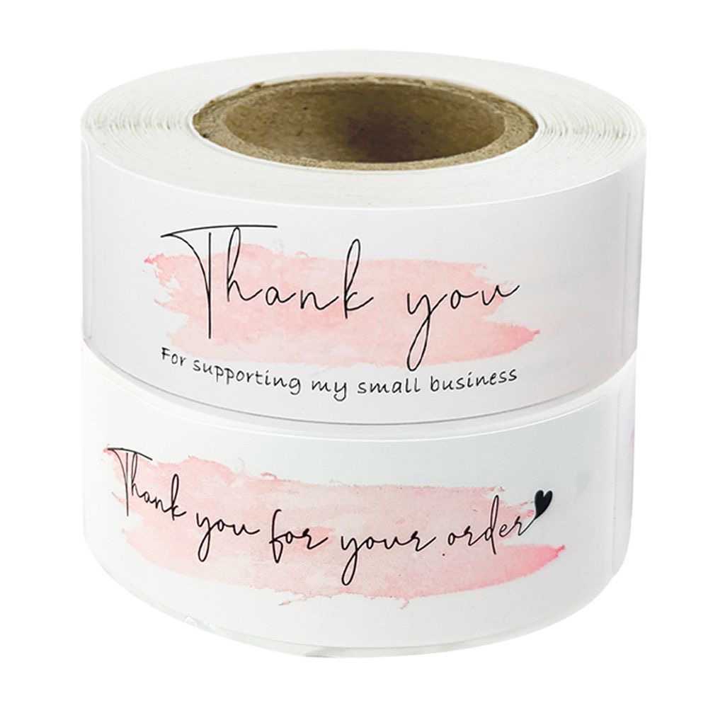 120 sheets/roll thank you stickers long strip stickers