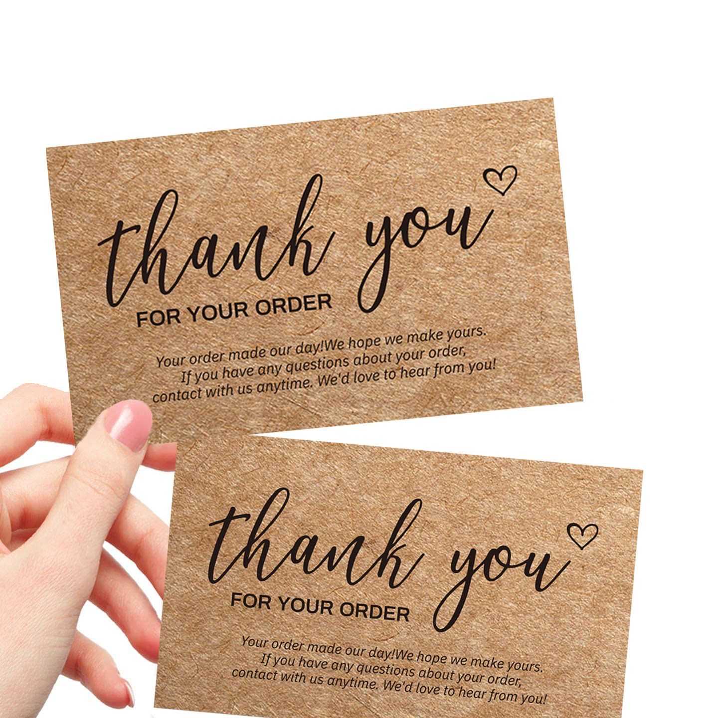 30 sheets/pack of kraft paper thank you card