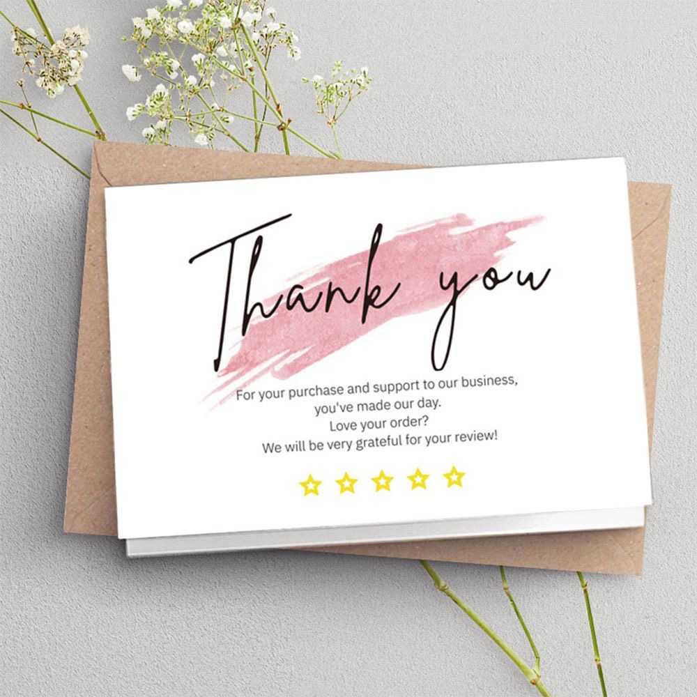 30 sheets/pack English holiday thank you card simple and fresh DIY greeting card