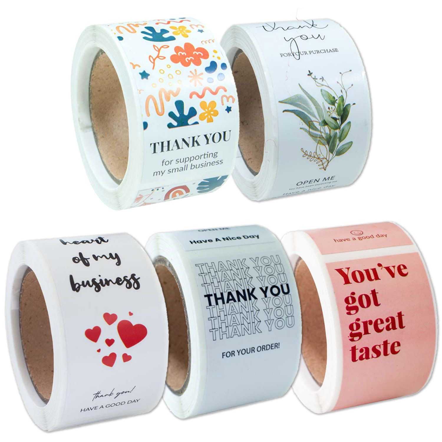 100 sheets/roll wholesale simple rectangular sticker gift box sealing sticker
