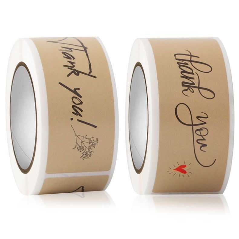 150pcs Rectangular thank you copperplate paper