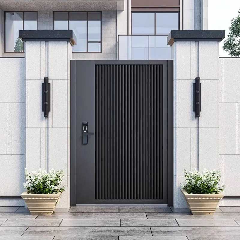 Aluminum alloy courtyard door, villa garden entrance door, outdoor fence yard door