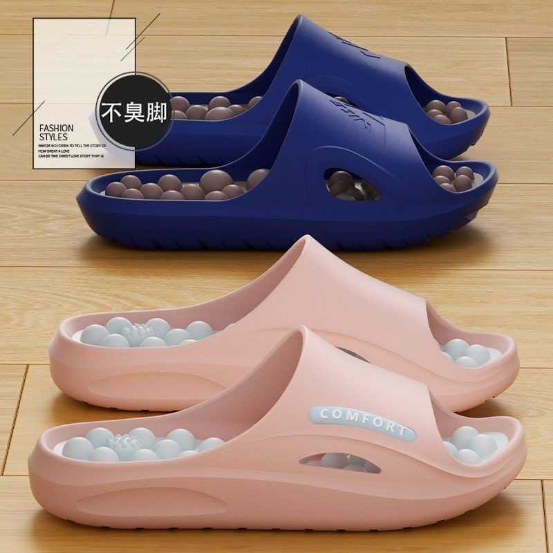 Summer Women Massage Slippers PVC Non-slip Unisex Home Slippers Comfortable Lightweight Indoor Outdo