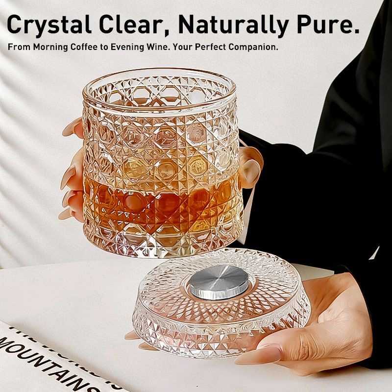 crystal rotating whiskey wine glass high-end foreign wine glass brandy glass