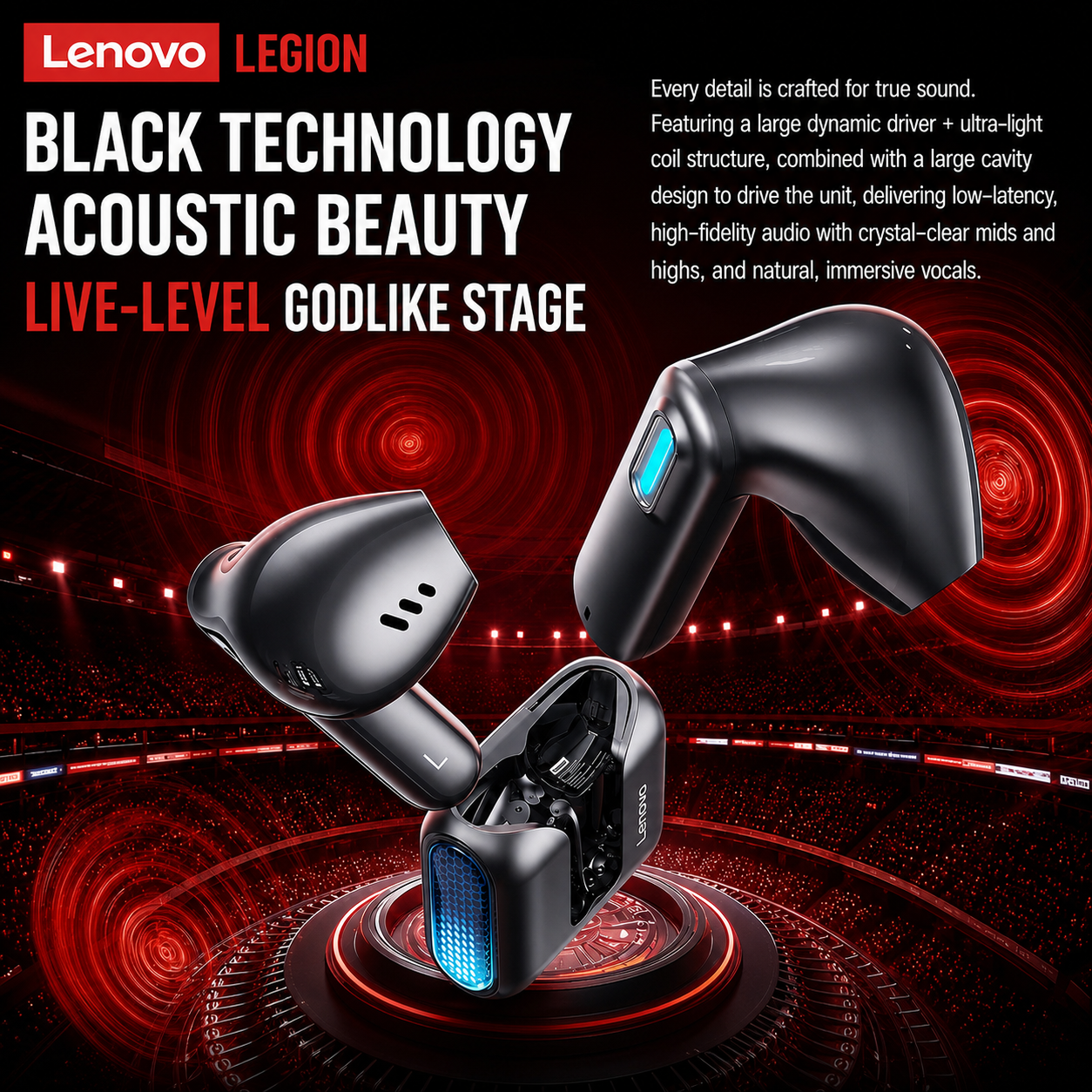 EA189 Bluetooth wireless semi-in-ear new high-quality noise reduction headphones