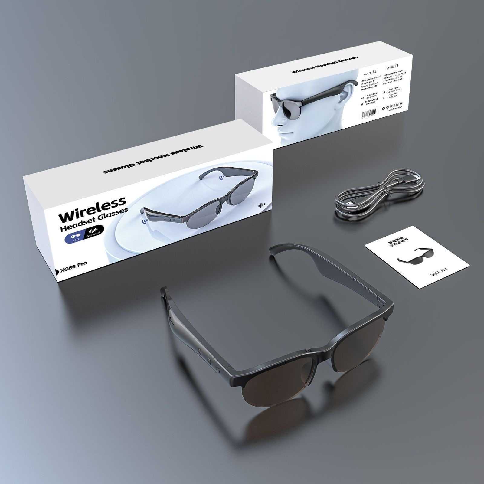 AI Smart Bluetooth Glasses XG88 PRO Sunglasses Sports Call Wireless Audio Glasses