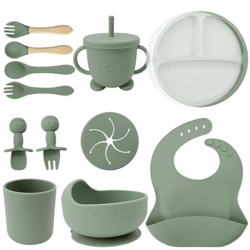 Baby silicone tableware supplementary food full set and full