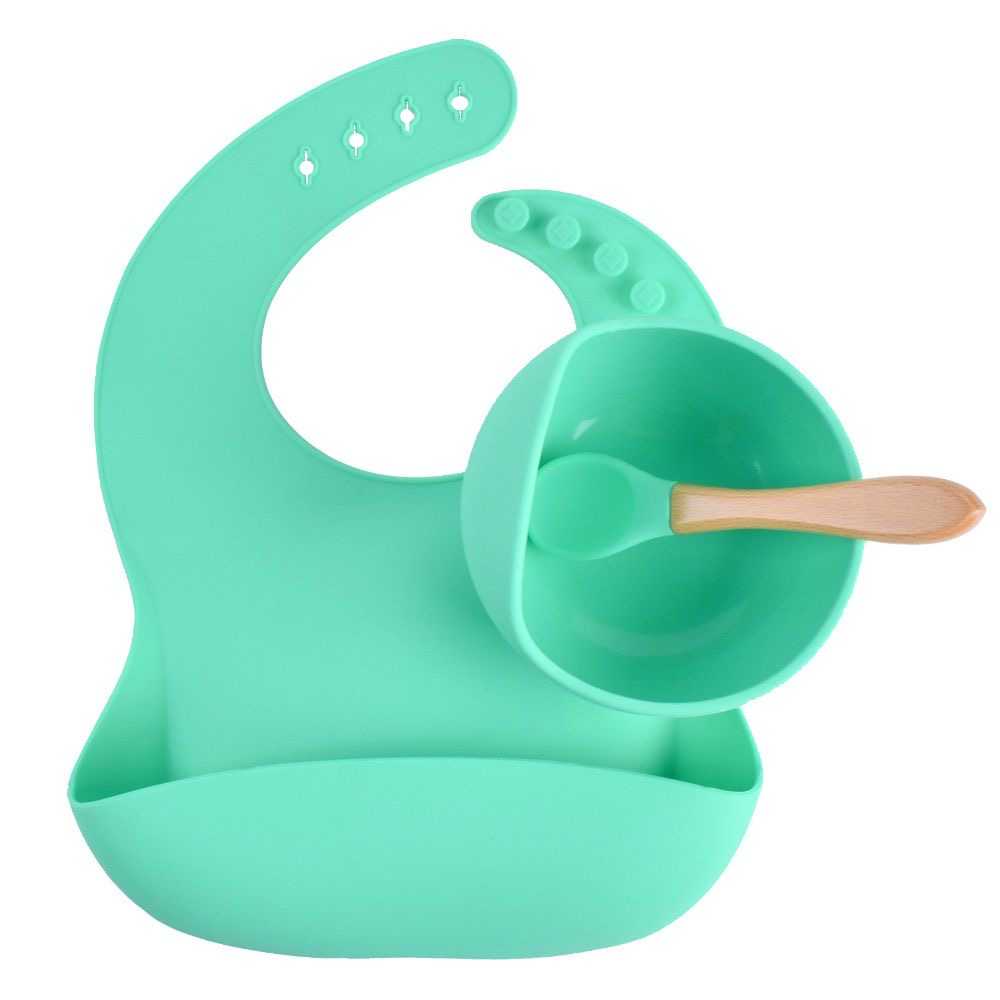 3pcs silicone baby tableware