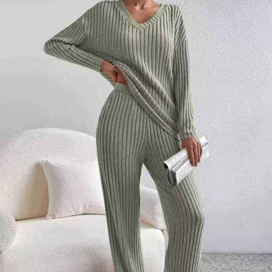 Women’s Ribbed 2-pieces pajama Set