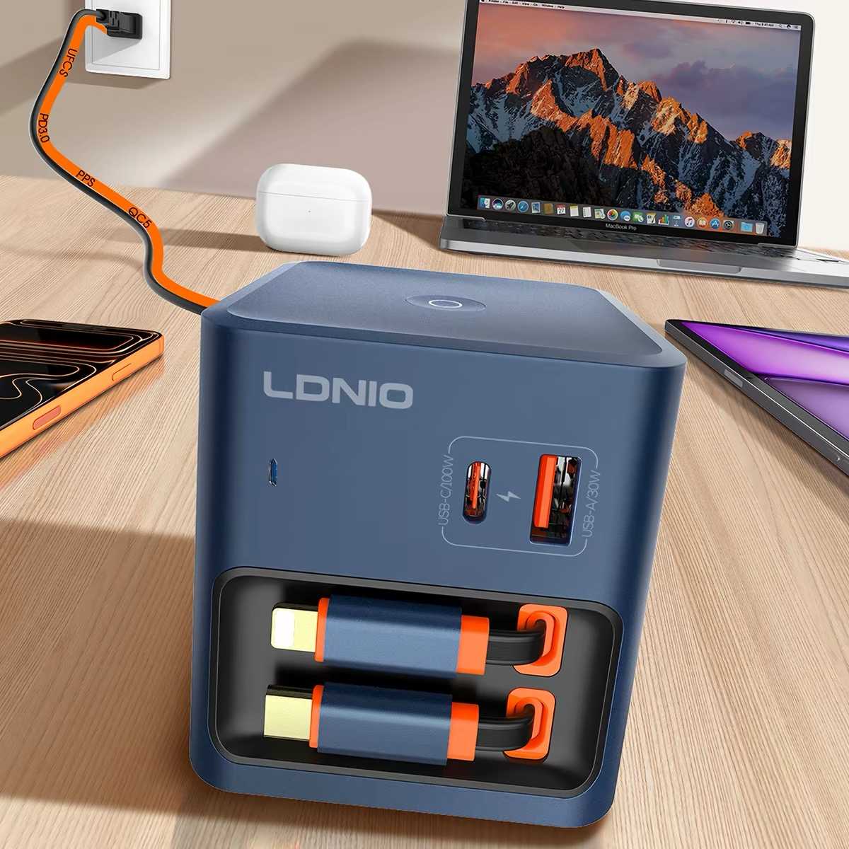 English Translation:  LDNIO 100W GaN Fast Charger