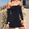 sexy-drape-lace-up-dress