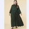 green-plus-size-angels-casual-hollow-out-gown