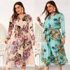 plus size angels long sleeve casual dress