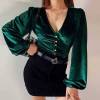 ladies velvet casual blouse