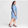 plus size angels light denim shirt dress