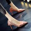 snake grain sexy pointed heels