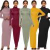 women's-sexy-turtle neck-long-sleeve-dress