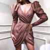 instahot-v-neck-sexy-bright-silk-packaged-hip-gown