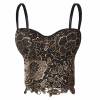 lace patch corset camisole top