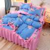 korean pleated duvet linen cover set
