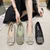spring autumn flat pedal scoop shoes