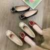 women's spring flat buckle shoes