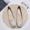retro woven ladies flat shoes