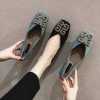 ladies square toe flat shoes
