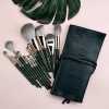 14pieces wolf fur beauty make up brush set.