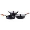 3pieces household uncoated cookware