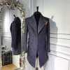 herringbone wool mid length coat
