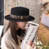 autumn winter female jazz hat