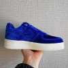blue suede inspired air force one sneakers