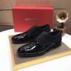 genuine ferragamo glossy casual shoes