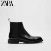 zara luxury leather boots