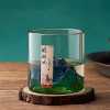 retro mountain japanese style whiskey cup