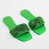 ZA2023 summer women's beaded square head flats