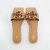 ZA2023 new women's square toe open toe lazy slippers