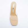 ZA2023 spring new TRF women's transparent temperament wedge niche heel