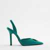 ZA2022 summer new women's green ornaments high heel Mueller shoes