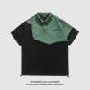 GINAAVV Summer patchwork texture POLO shirt