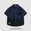 GINAAVV summer cargo patchwork casual shirt popular