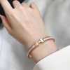 H bracelet women's titanium steel white shell niche hand jewelry