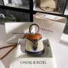 CAEISL&KCIEL bag women's bag canvas contrast color bucket bag