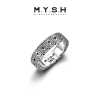 MYSH poker men's fashion square red ring