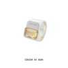 Masked series cut-faced crystal asymmetrical design wide ring