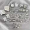 12 pcs new silver niche design high-end retro earrings set