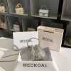MECKOAL niche original high-end silver diamond bucket bag